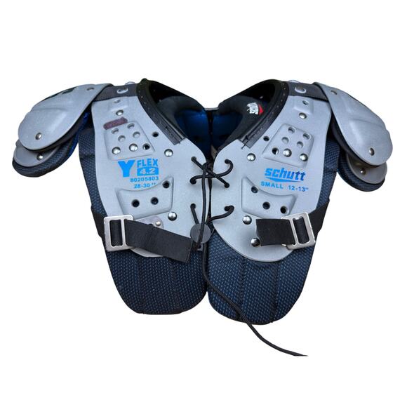 Schutt Y Flex 4.2 Youth Football Shoulder Pads‎ 28"-30" 12"-13" Small EUC Gray - Picture 1 of 10